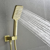Wall-Mounted Shower System with 10-Inch Rainfall Shower Head 3-Function Handheld Sprayer