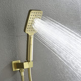 Wall-Mounted Shower System with 10-Inch Rainfall Shower Head 3-Function Handheld Sprayer