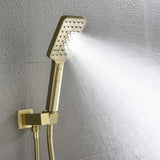 Wall-Mounted Shower System with 10-Inch Rainfall Shower Head 3-Function Handheld Sprayer