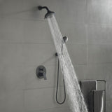 Shower System with 5-Setting Shower Head and 3-Setting Handheld Spray