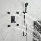 Shower Faucet Set with 4 PCS Shower Body Sprayer Jets Brushed Gold RB1086