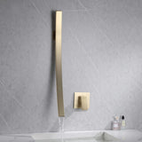 Curved Waterfall Spout Faucet with Wall Controls