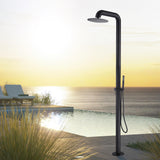 Freestanding Outdoor Shower with Detachable Hand Shower for Pools and Gardens
