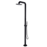 Freestanding Outdoor Shower with Detachable Hand Shower for Pools and Gardens