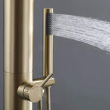 Freestanding Stainless Steel Outdoor Shower with Handheld Shower & Rain Head