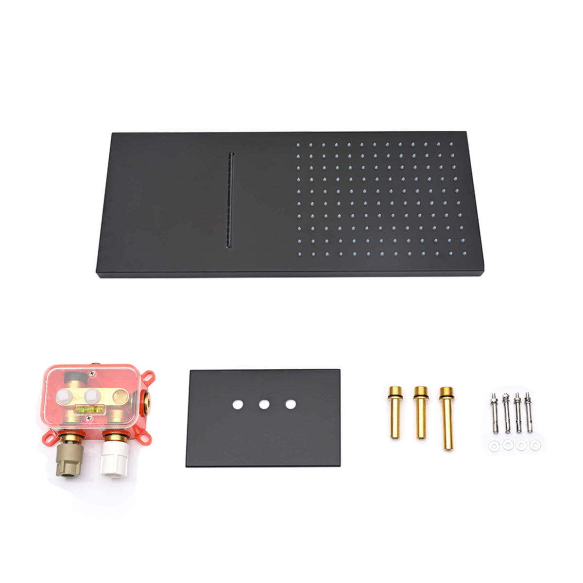 Modern Minimalist Wall-Mounted 2-Function Rainfall & Waterfall Shower Head