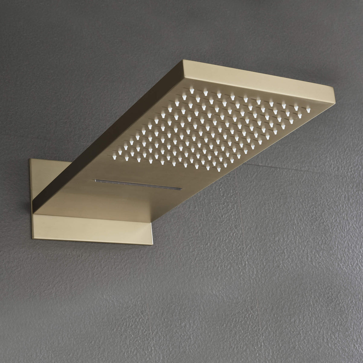 Modern Minimalist Wall-Mounted 2-Function Rainfall & Waterfall Shower Head