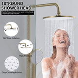 Shower System 4-Function Exposed Shower Faucet Set with Spray Gun and Tub Spout JK0103