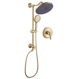 Shower Set with 10” Rainfall Head and 5-Setting Handheld Shower Head Combo