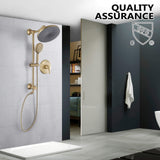 Bathroom Rainfall Shower Faucet Set with 5-Setting Handheld Shower Included Rough-in Valve  JK0112
