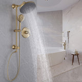 Shower Set with 10” Rainfall Head and 5-Setting Handheld Shower Head Combo