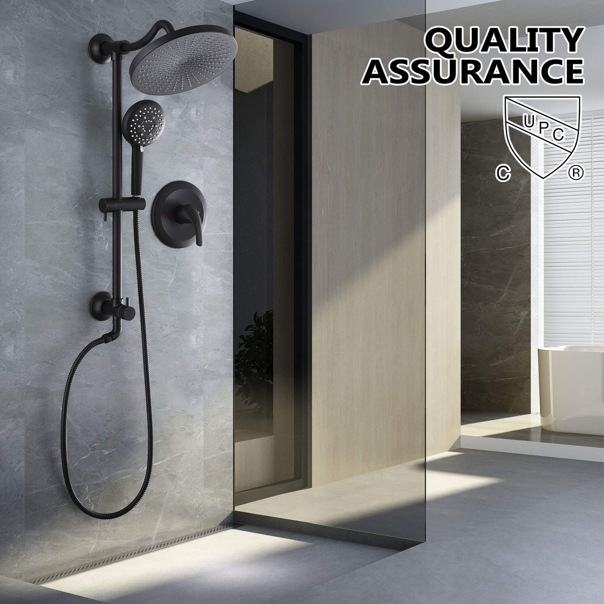 5-Function Rain Shower Faucet with Handheld