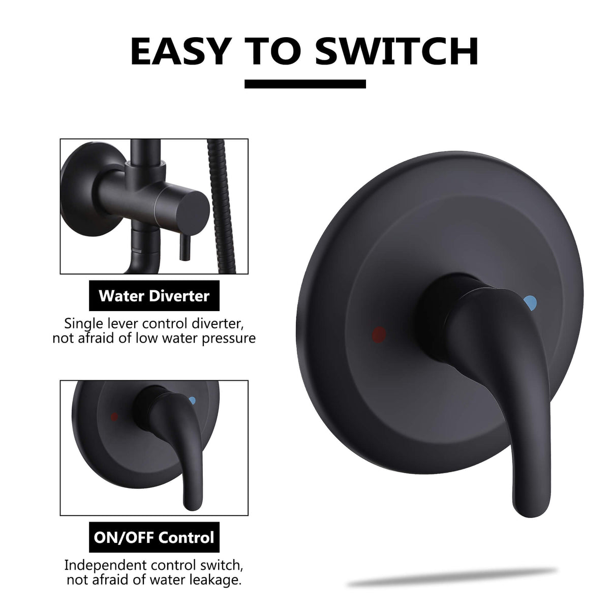 5-Function Rain Shower Faucet with Handheld
