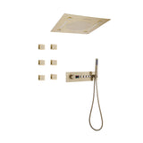 Ceiling Mount Thermostatic Shower System with Digital Display LED Bluetooth Speakers JK0128
