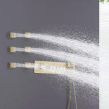 Ceiling Mounted Thermostatic Shower System with Digital Display Screen LED Lights Playing Music JK0128