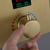 Luxury 4-Function Rain Shower Digital Display Thermostatic Shower System
