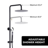 Dua-Function Outdoor Shower with Handheld and Rain Showerhead