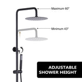 Wall-Mounted Outdoor Shower with 10-Inch Thin Rain Shower Head and Handheld Spray