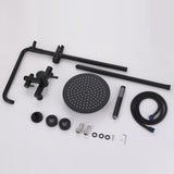 Wall-Mounted Outdoor Shower with 10-Inch Thin Rain Shower Head and Handheld Spray