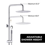 Dua-Function Outdoor Shower with Handheld and Rain Showerhead