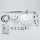 Wall-Mounted Outdoor Shower with 10-Inch Thin Rain Shower Head and Handheld Spray