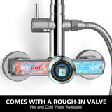 Outdoor Shower Fixture with 304 Stainless Steel 10” Rainfall Shower Head and Adjustable Slide Bar