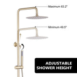 Dua-Function Outdoor Shower with Handheld and Rain Showerhead