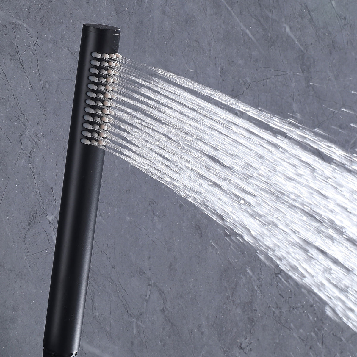 Shower System with Rainfall Head Handheld Spray and Tub Spout Adjustable Bracket