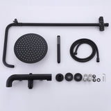 Shower System with Rainfall Head Handheld Spray and Tub Spout Adjustable Bracket