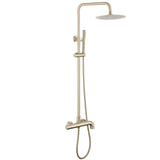 Modern Shower System with Adjustable Handheld Rainfall Head and Tub Spout