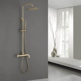 Shower System with Rainfall Head Handheld Spray and Tub Spout Adjustable Bracket