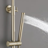 Shower System with Rainfall Head Handheld Spray and Tub Spout Adjustable Bracket