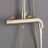 Shower System with Rainfall Head Handheld Spray and Tub Spout Adjustable Bracket