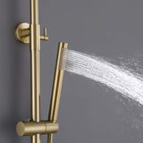 Modern Shower System with Adjustable Handheld Rainfall Head and Tub Spout