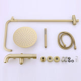 Modern Shower System with Adjustable Handheld Rainfall Head and Tub Spout