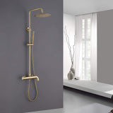 Modern Shower System with Adjustable Handheld Rainfall Head and Tub Spout