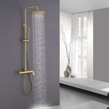 Modern Shower System with Adjustable Handheld Rainfall Head and Tub Spout