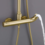 Modern Shower System with Adjustable Handheld Rainfall Head and Tub Spout