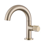 bathroom sink faucet brushed gold single hole