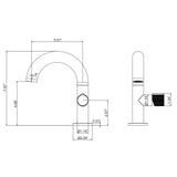 deck mounted faucet size