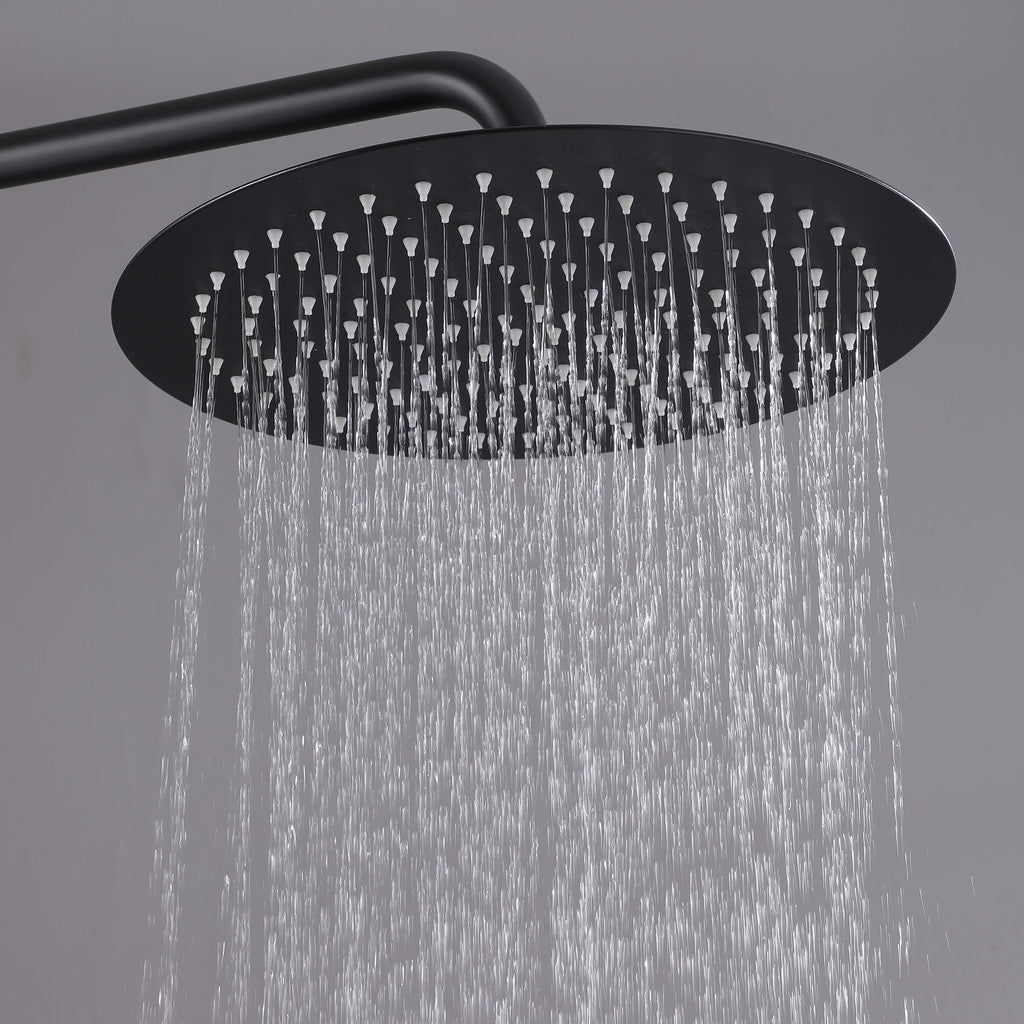 304 Stainless Steel Freestanding Outdoor Shower with Rain Shower and Handheld Shower Head