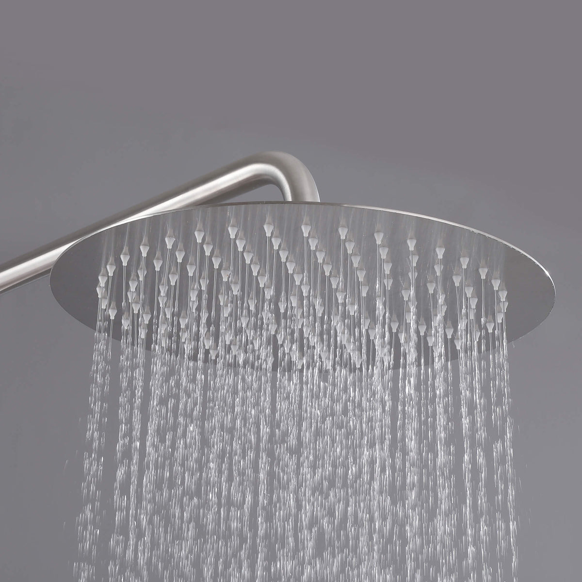 304 Stainless Steel Freestanding Outdoor Shower with Rain Shower and Handheld Shower Head
