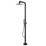 Stainless Steel Freestanding Outdoor Shower with Detachable Shower Head