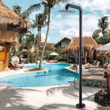 Stainless Steel Freestanding Outdoor Shower with Detachable Shower Head