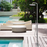 Freestanding Stainless Steel Outdoor Shower for Poolside with Handheld Shower & Drench Head