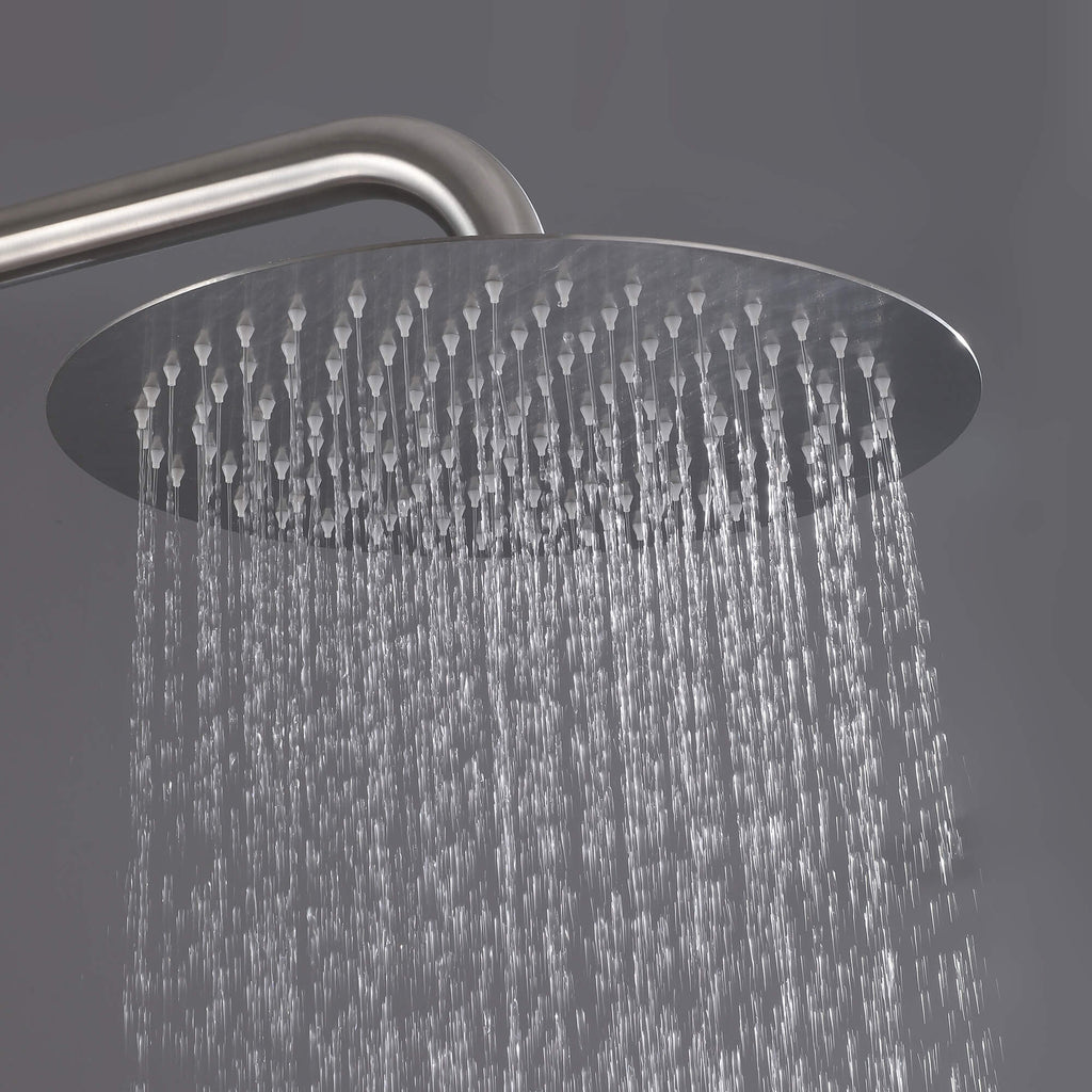 Freestanding Stainless Steel Outdoor Shower for Poolside with Handheld Shower & Drench Head