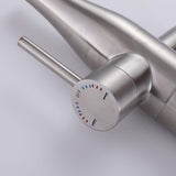 Freestanding Stainless Steel Outdoor Shower for Poolside with Handheld Shower & Drench Head