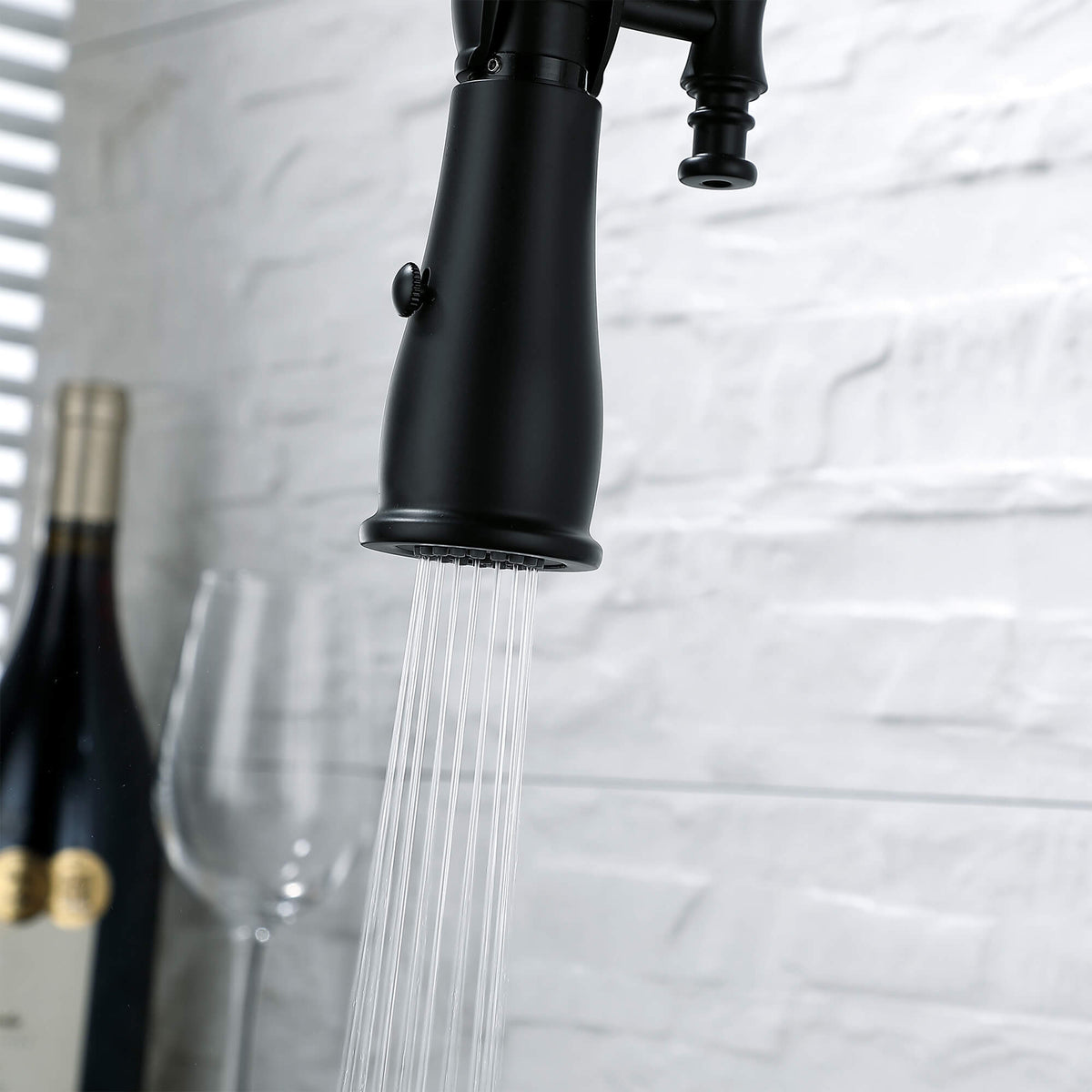 High Arc Pull-Down Kitchen Faucet with Swivel Spout and Single Handle