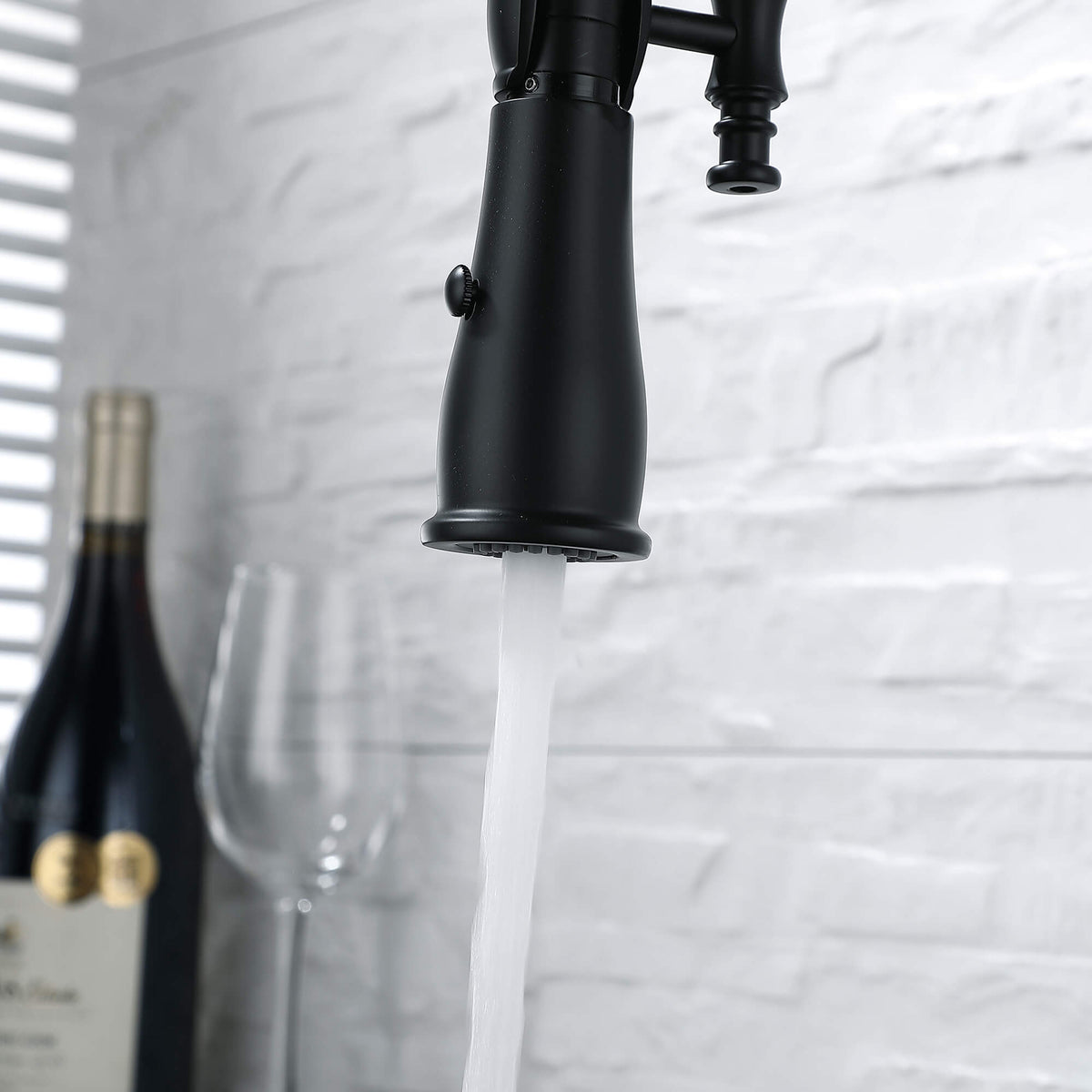 High Arc Pull-Down Kitchen Faucet with Swivel Spout and Single Handle