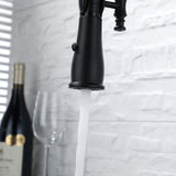 Kitchen Faucet with Sprayer Single Handle Brass Tap 360° Swivel Dual Spray Modes
